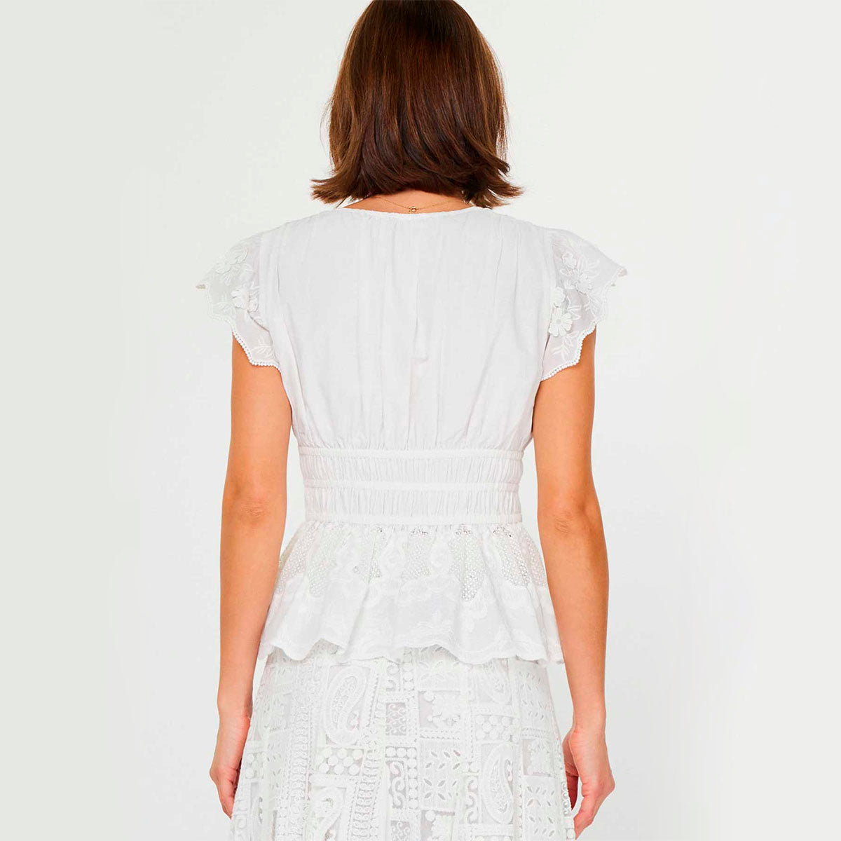 Blusa Blanca con Encaje