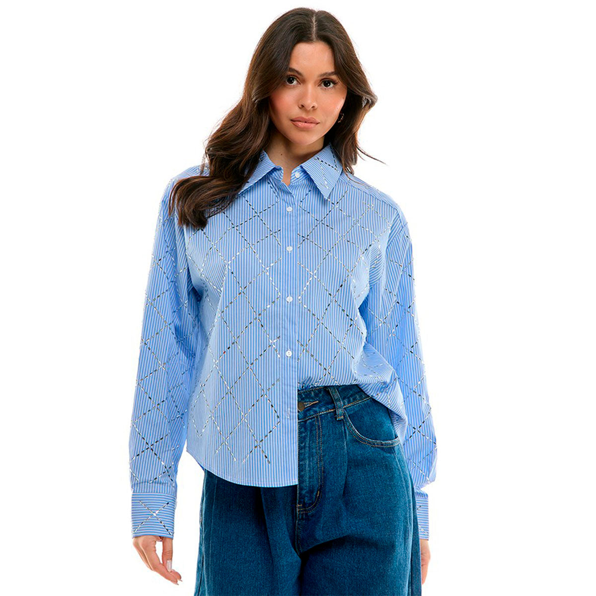 Camisa Azul de Rayas