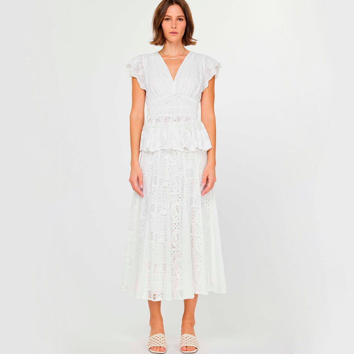 Blusa Blanca con Encaje