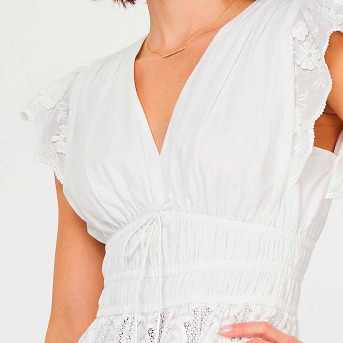 Blusa Blanca con Encaje