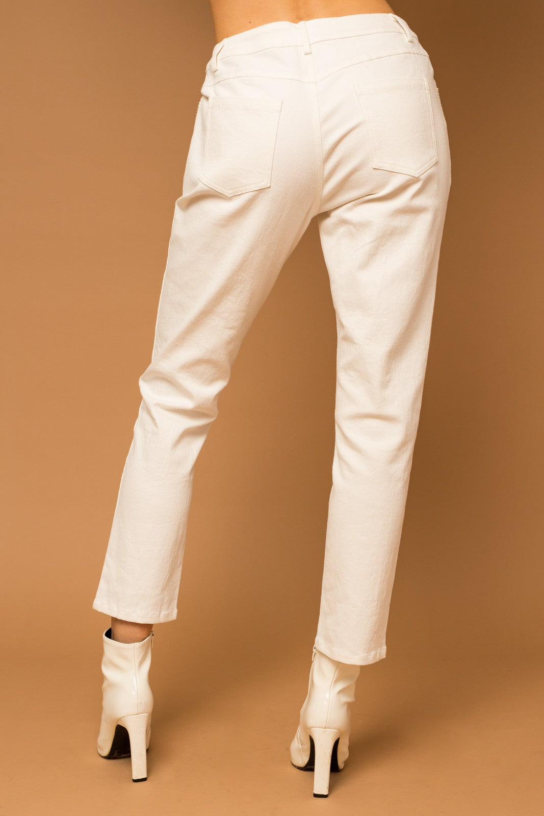 Jeans Blancos con cristales