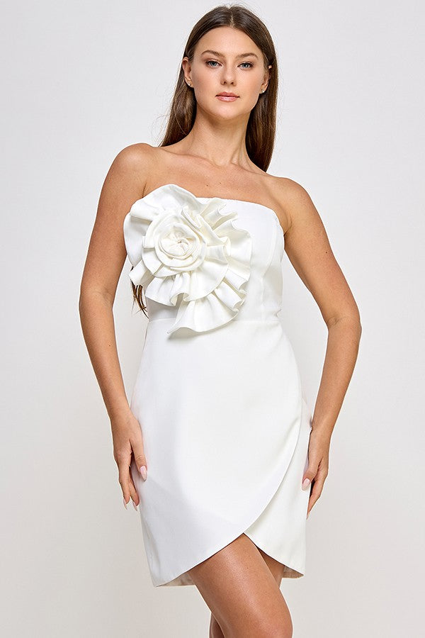 Vestido Blanco con Detalle