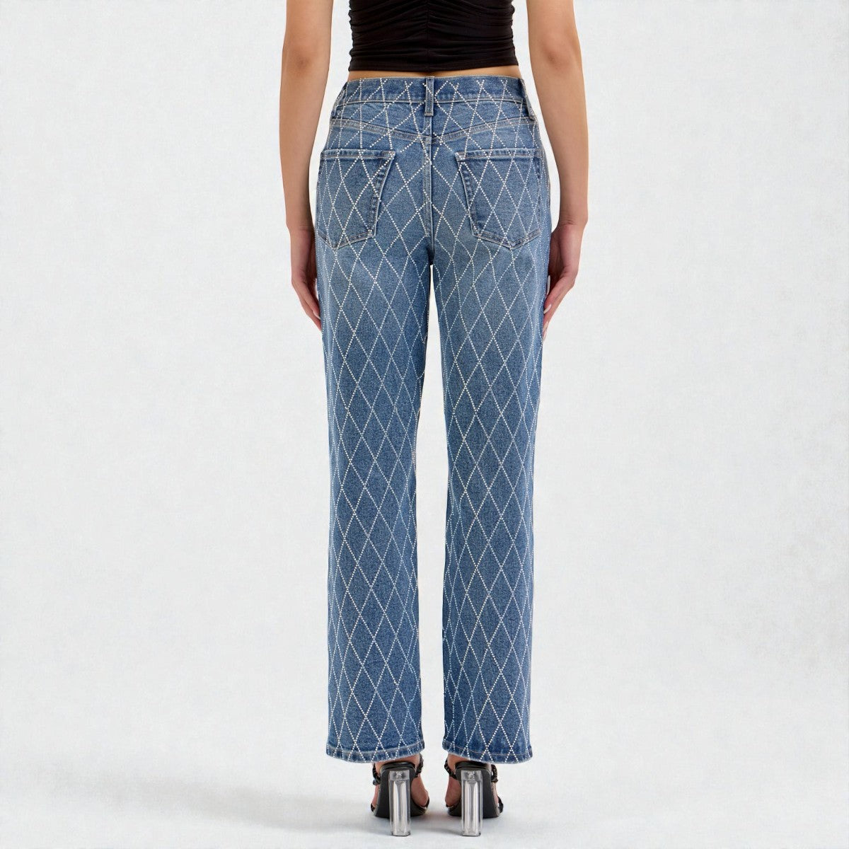 Jeans Azul con Detalles