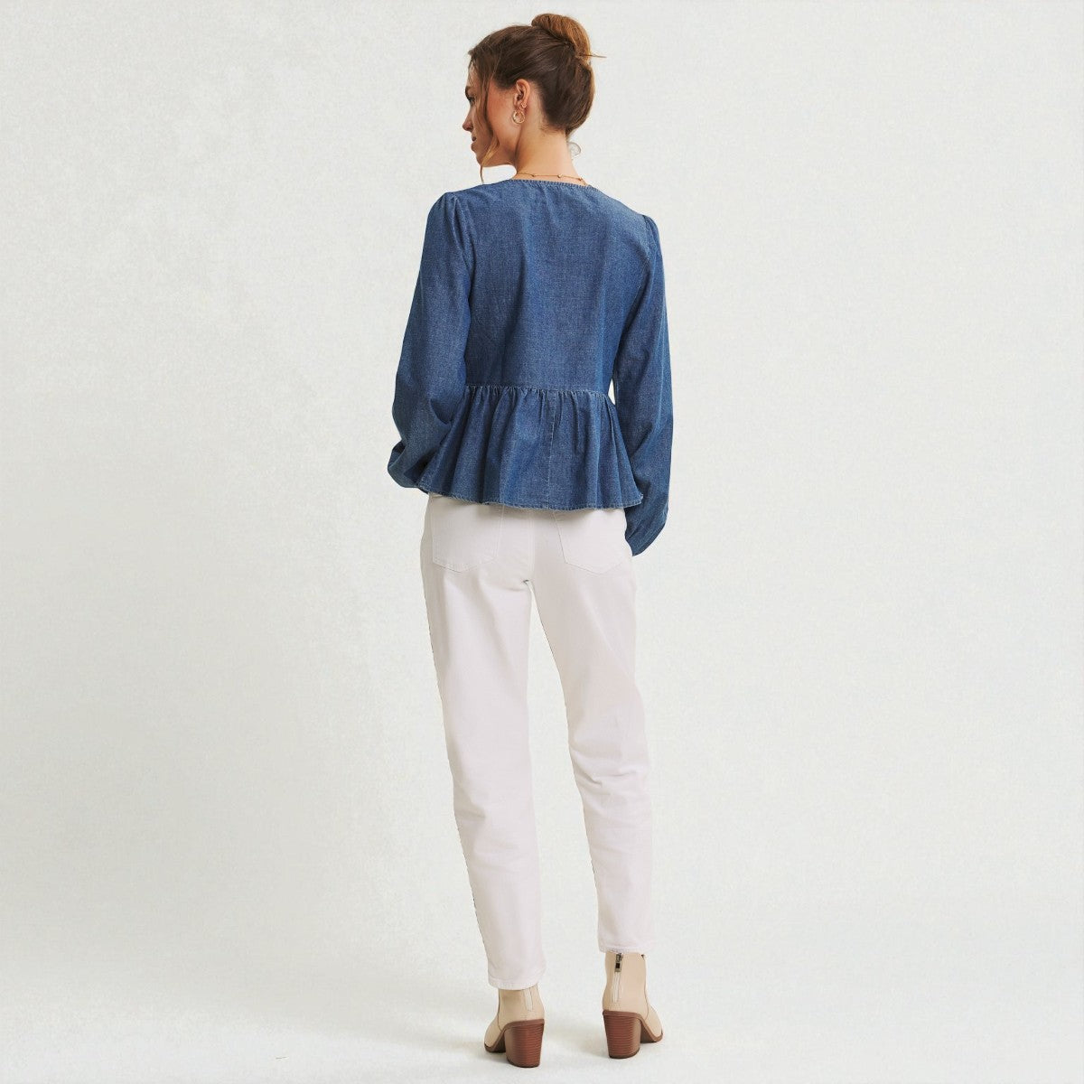 Blusa Azul Tipo Mezclilla