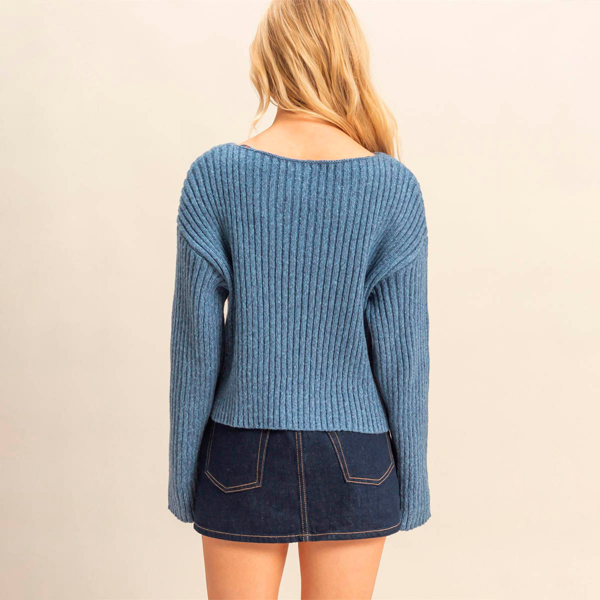 Sueter Azul de Punto