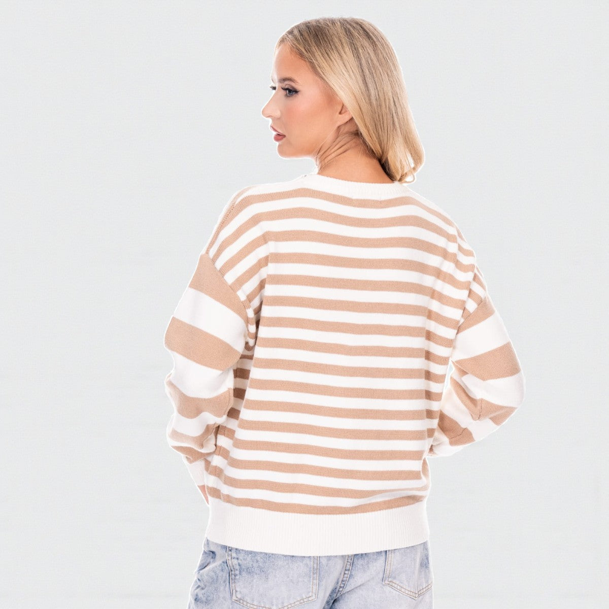 Sueter Beige de Rayas