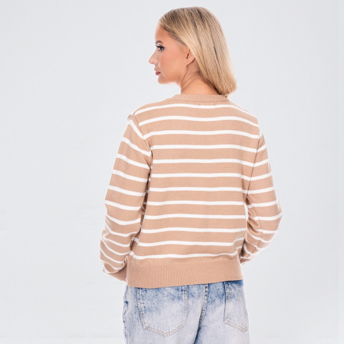 Sueter Beige de Rayas