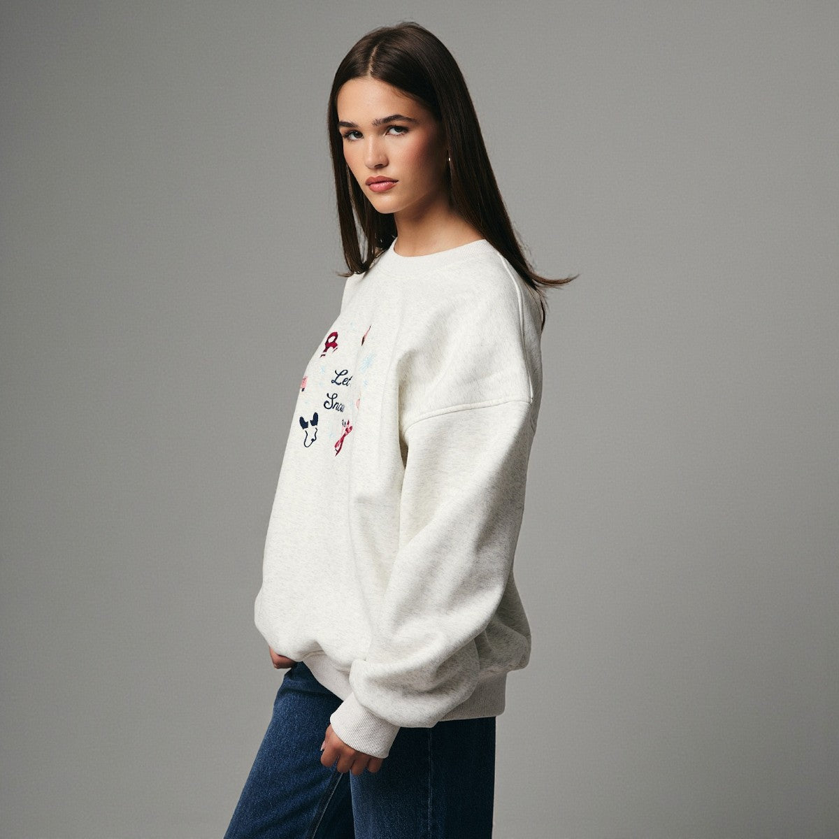 Sudadera Gris con Estampado