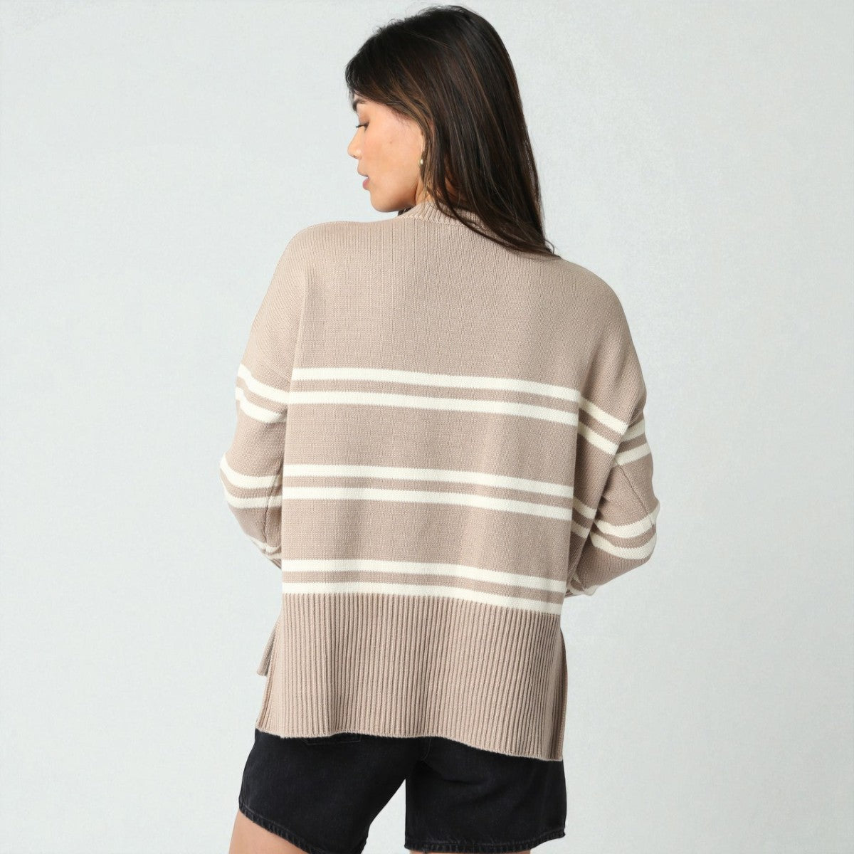Sueter Kaki de Rayas