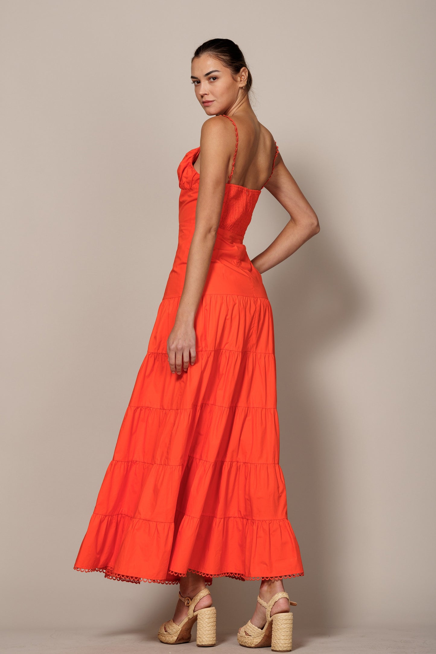 Vestido Naranja Largo