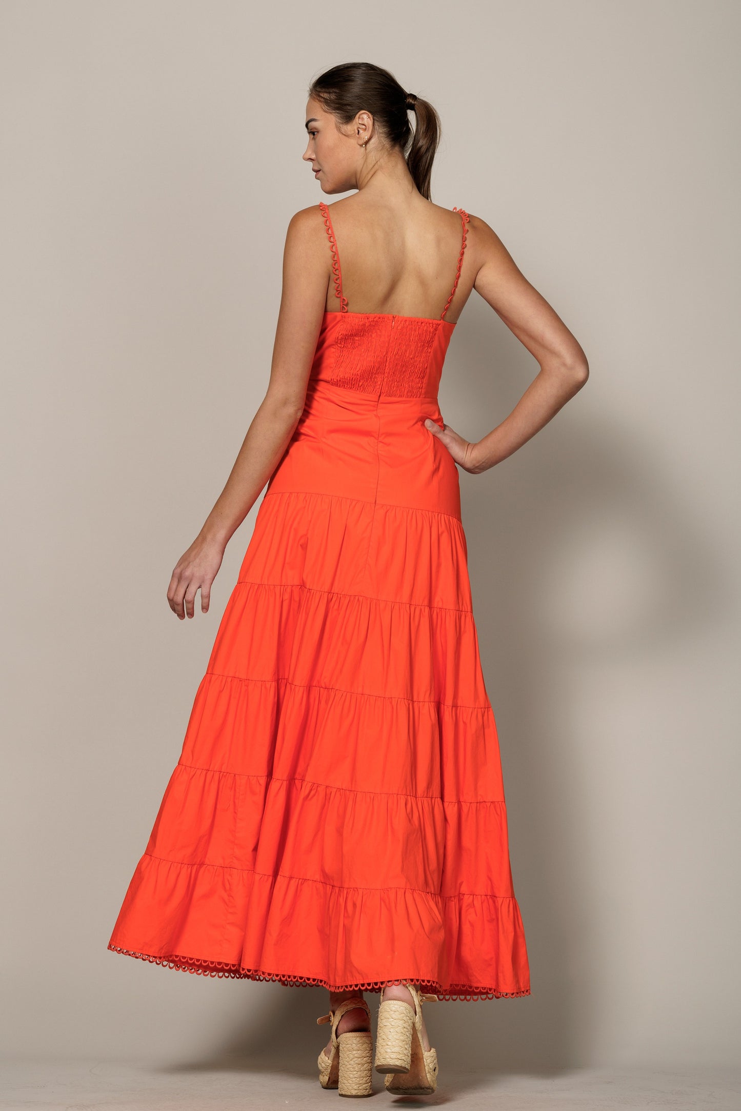 Vestido Naranja Largo