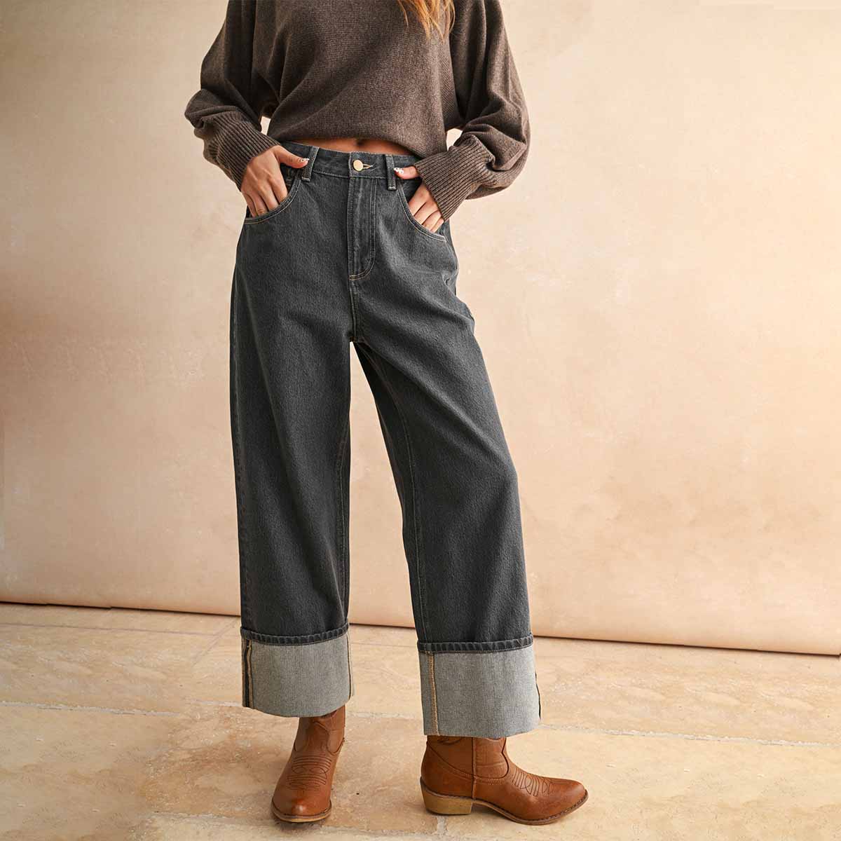 Jeans Gris Deslavado