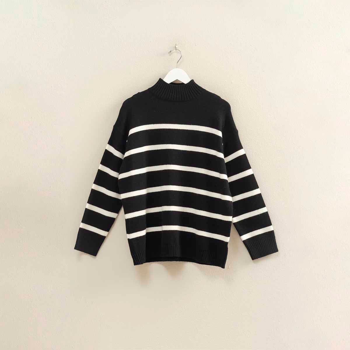 Sueter Negro de Rayas