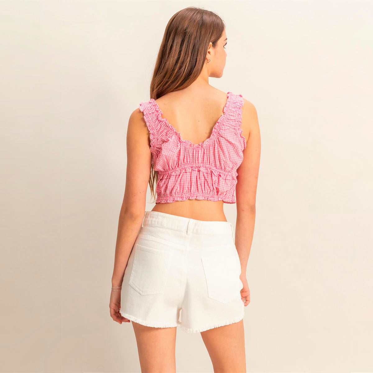 Blusa Rosa sin Mangas