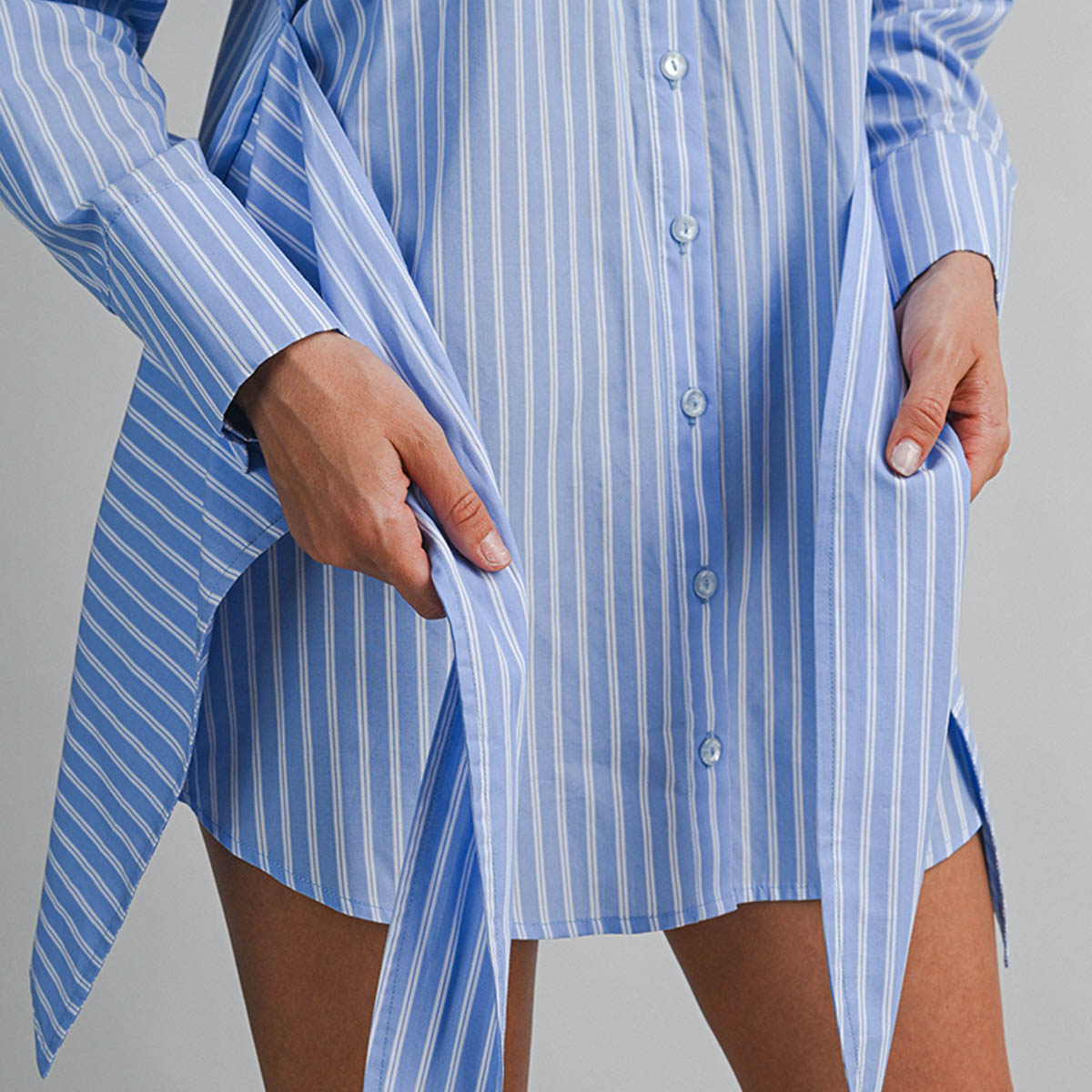 Vestido Azul de Rayas