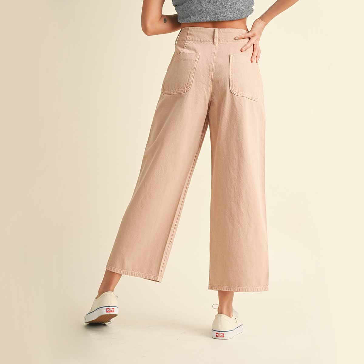 Pantalon Melón con Detalle de Botones