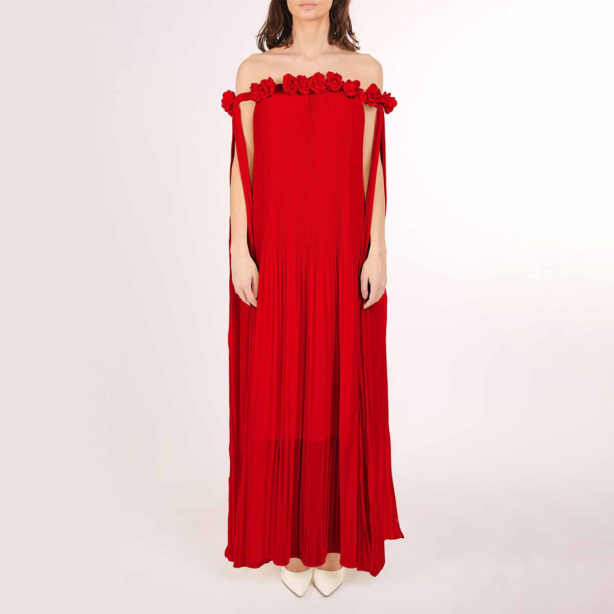 Vestido Rojo Plisado