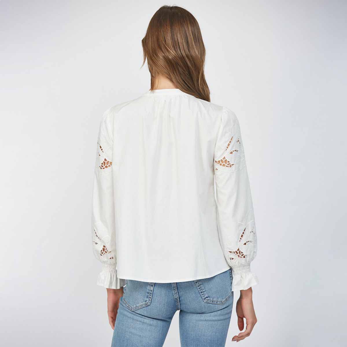 Blusa Blanca Abullonada