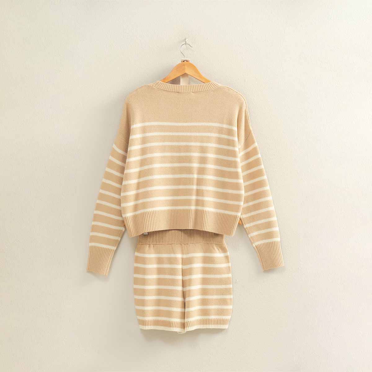Set Beige de Rayas