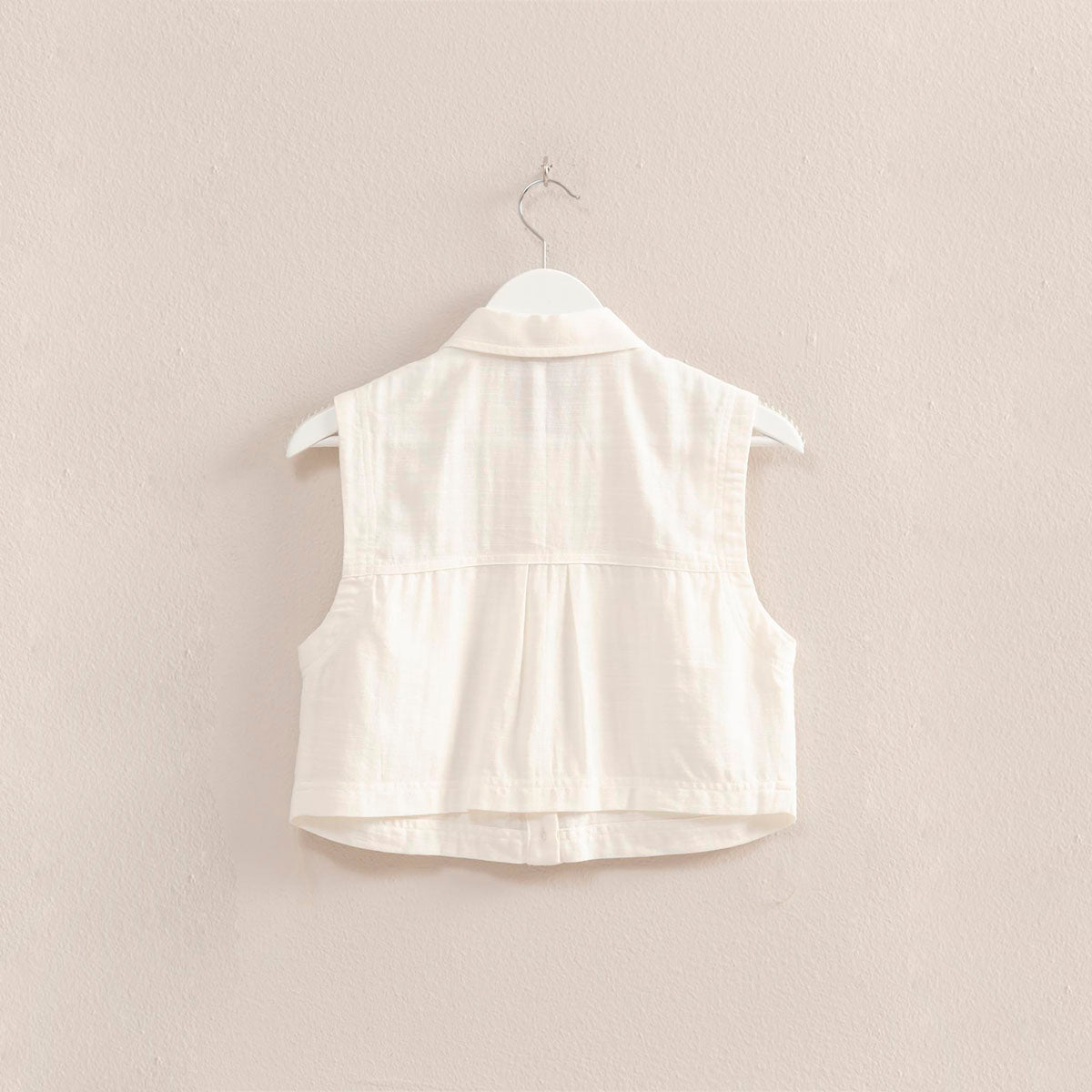 Blusa Blanca sin Mangas