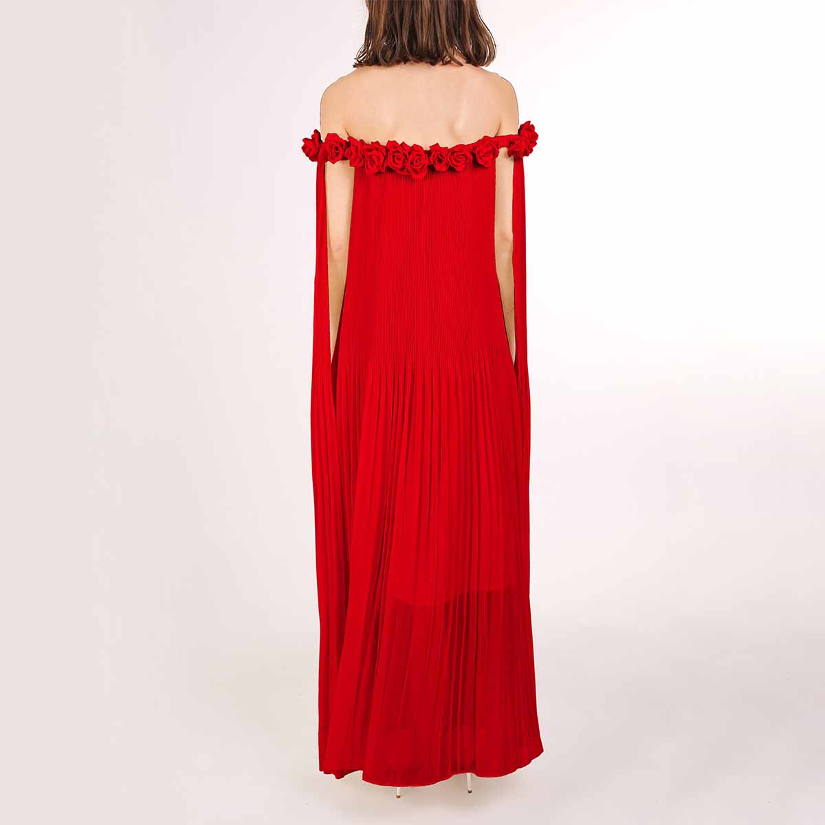 Vestido Rojo Plisado