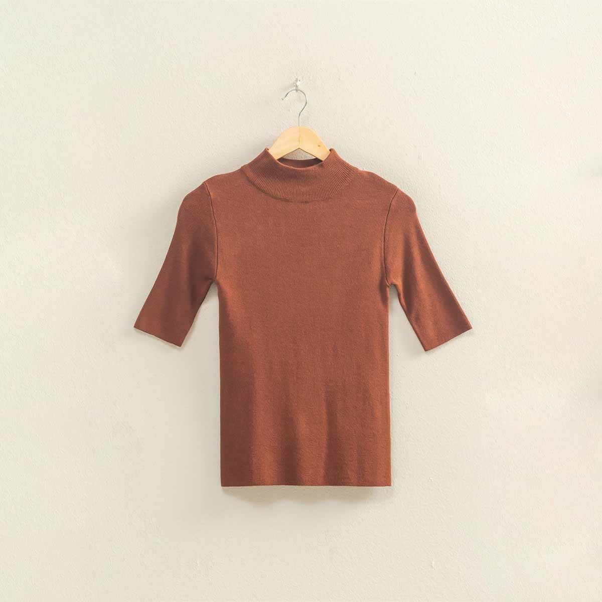 Blusa Cafe Cuello Alto