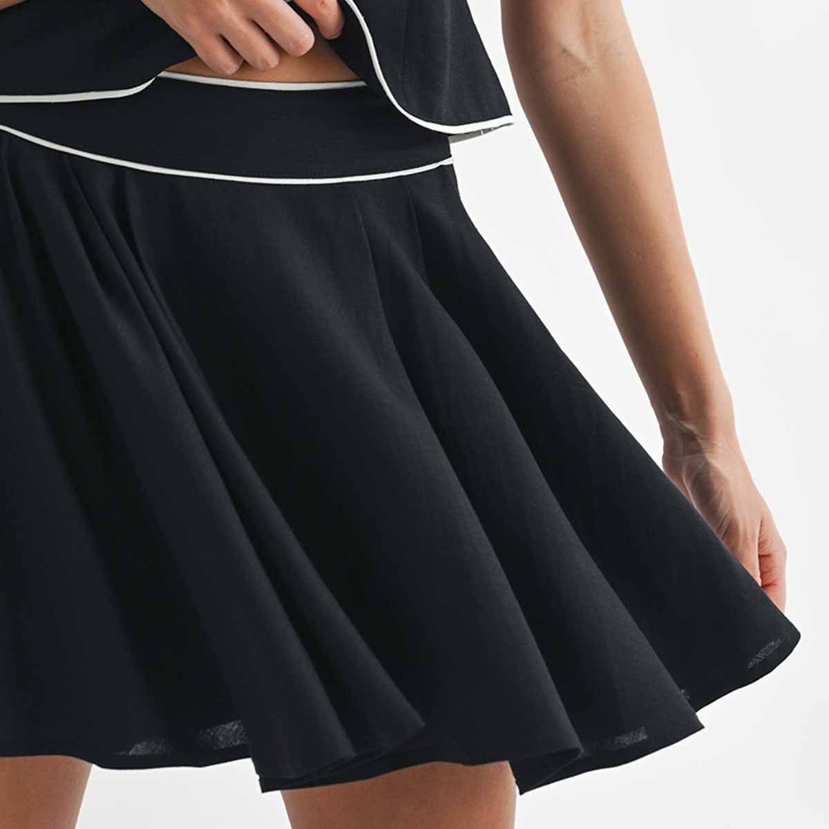 Set negro Plisado