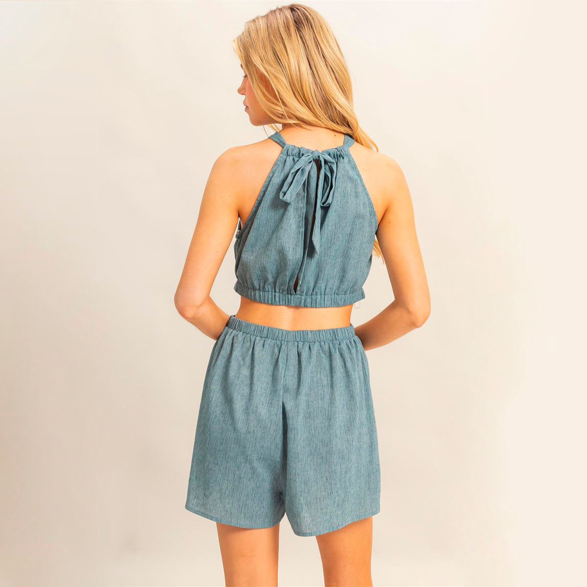 Mono Azul con Aberturas Laterales