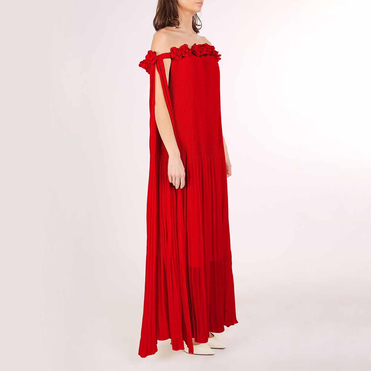 Vestido Rojo Plisado