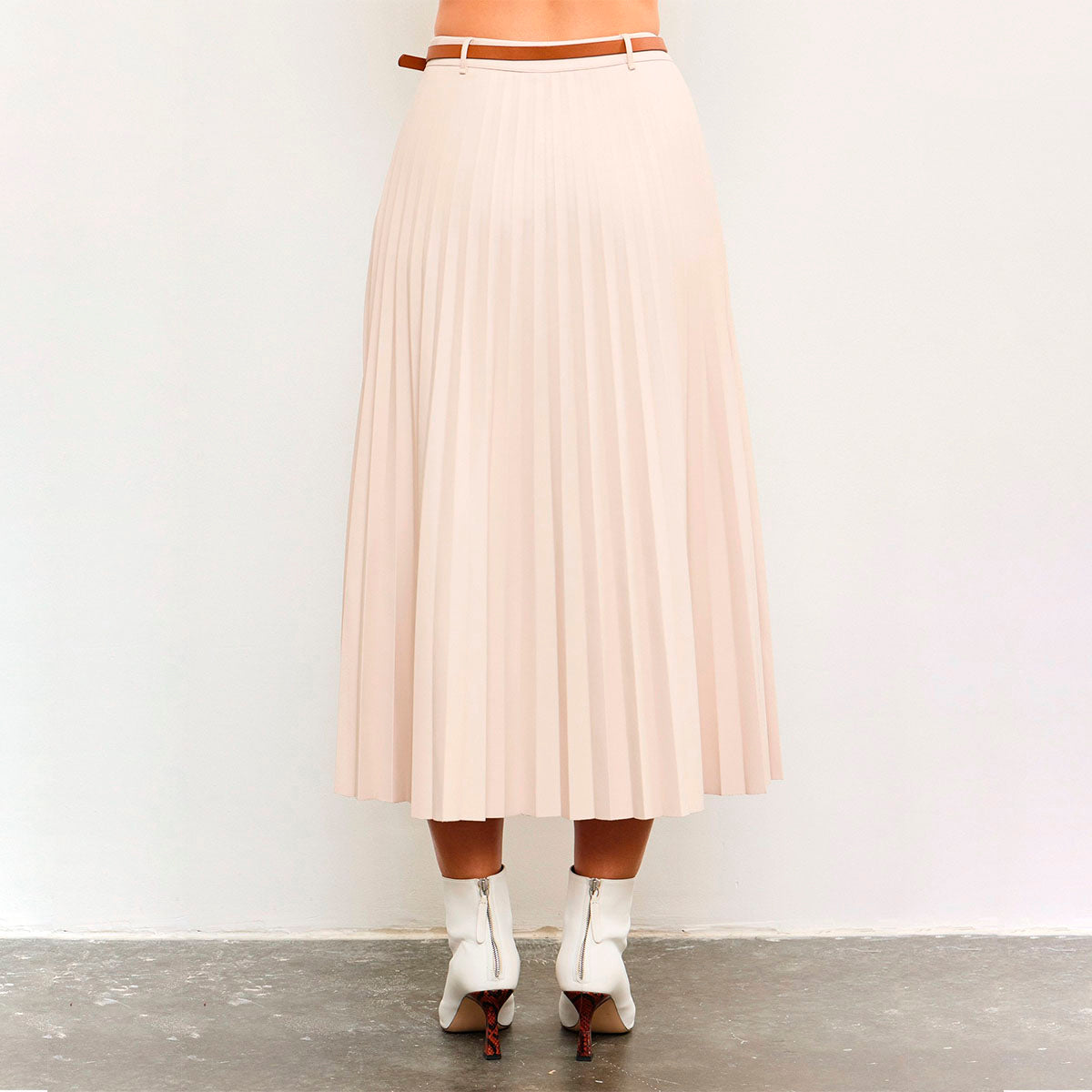 Falda Beige de Tablones