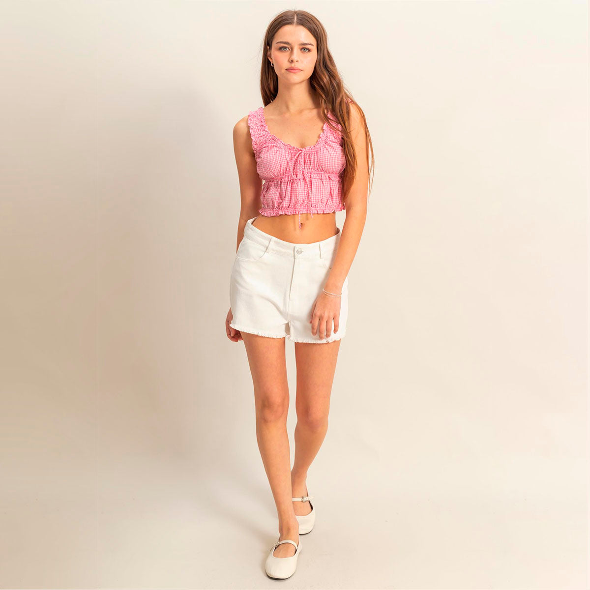 Blusa Rosa sin Mangas