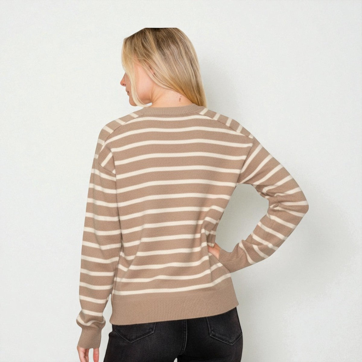 Sueter Beige de Rayas