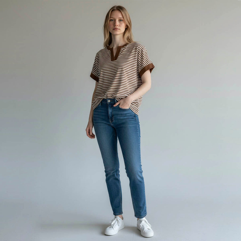 Blusa Cafe de Rayas