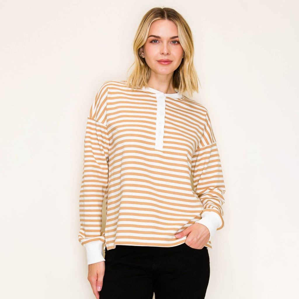 Sueter Beige de Rayas