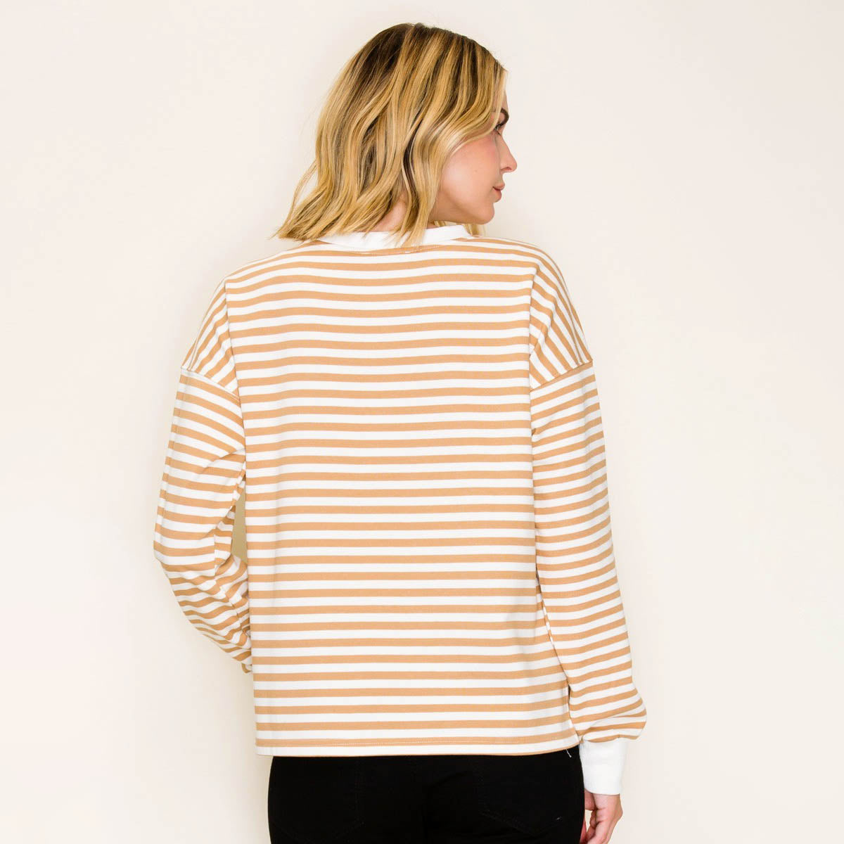 Sueter Beige de Rayas