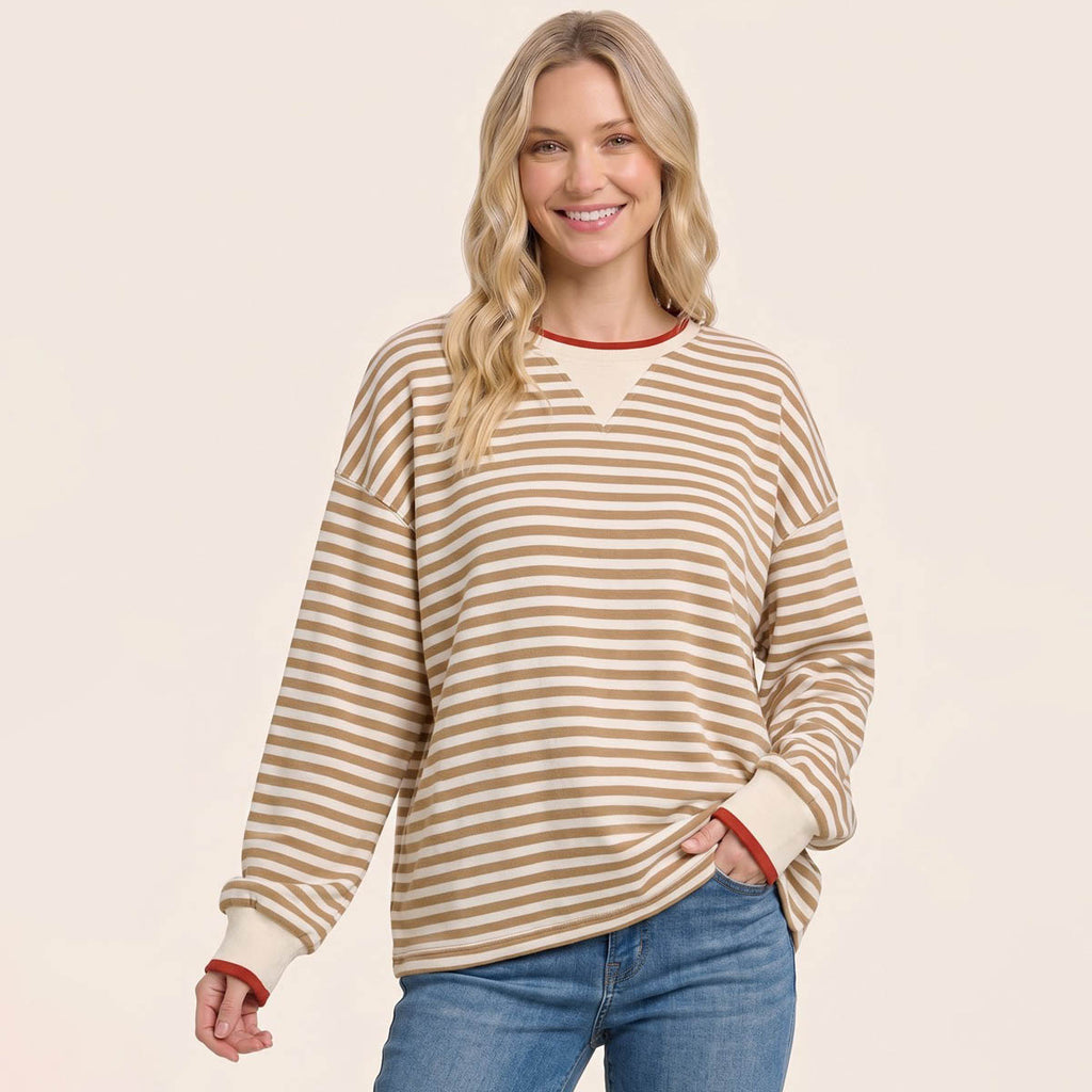 Sueter Beige de Rayas