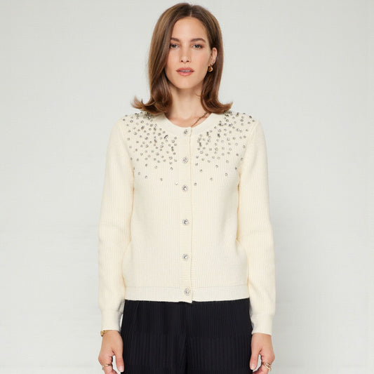 Sueter Beige con Detalles