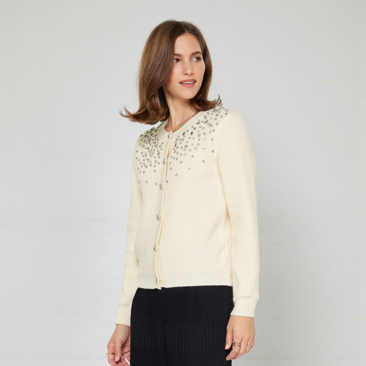 Sueter Beige con Detalles