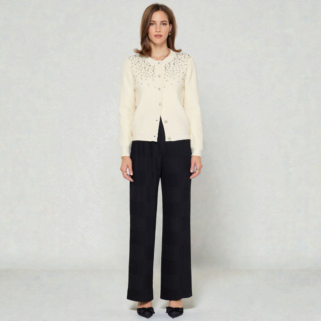 Sueter Beige con Detalles
