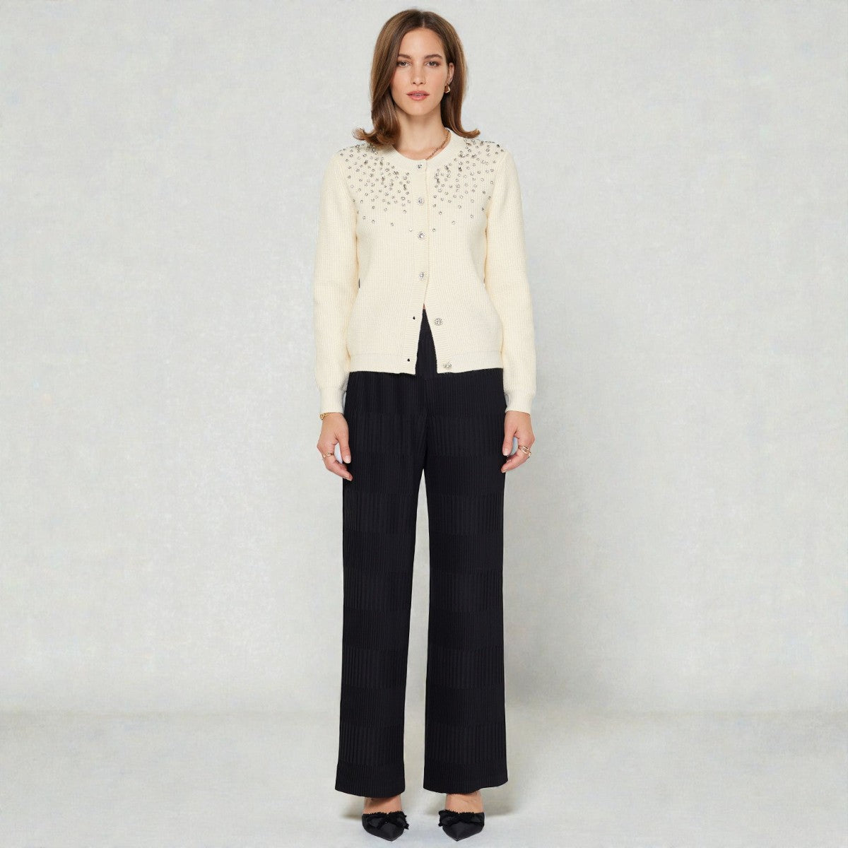 Sueter Beige con Detalles