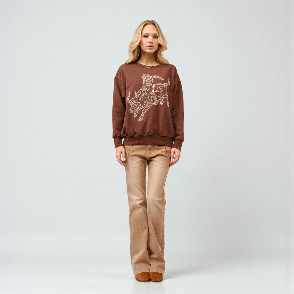 Sudadera Cafe con Estampado