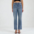 Jeans Azul con Detalles