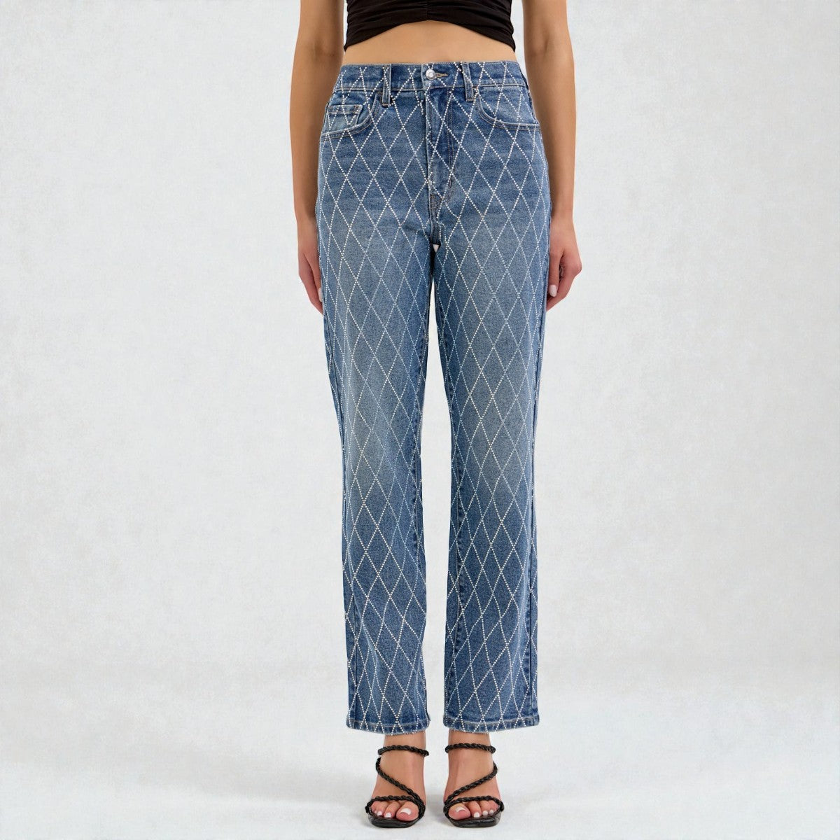 Jeans Azul con Detalles