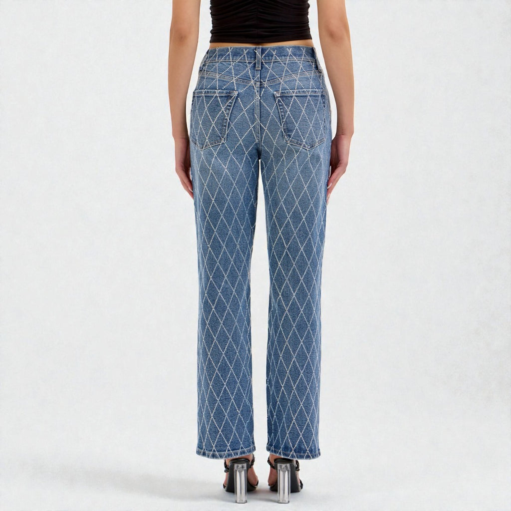 Jeans Azul con Detalles
