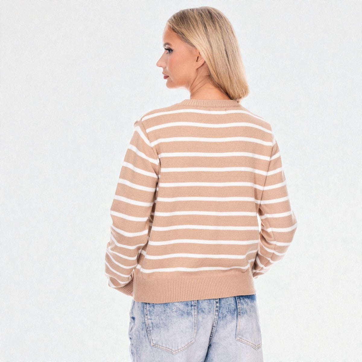 Sueter Beige de Rayas