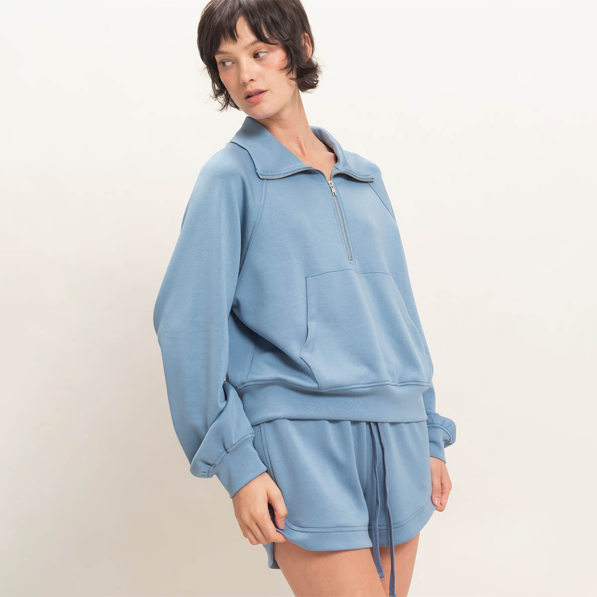 Sudadera Azul Basica