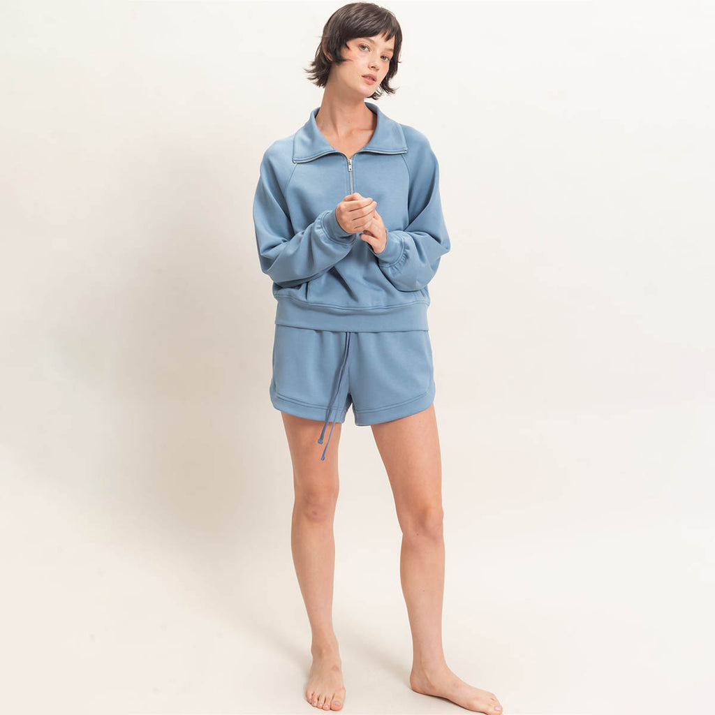 Sudadera Azul Basica