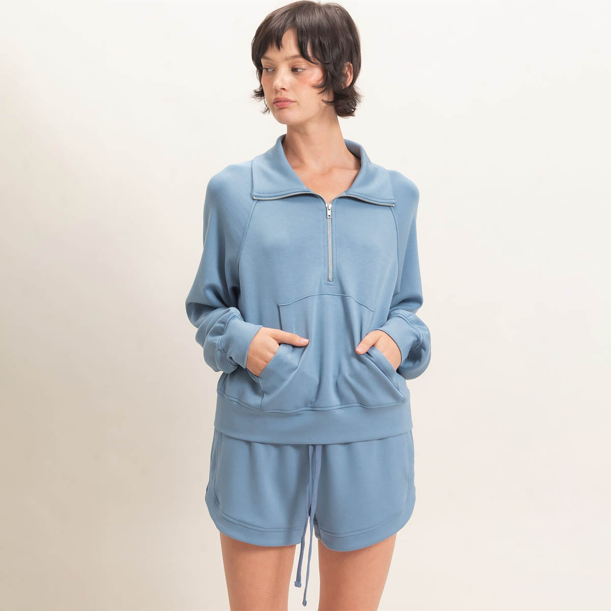 Sudadera Azul Basica