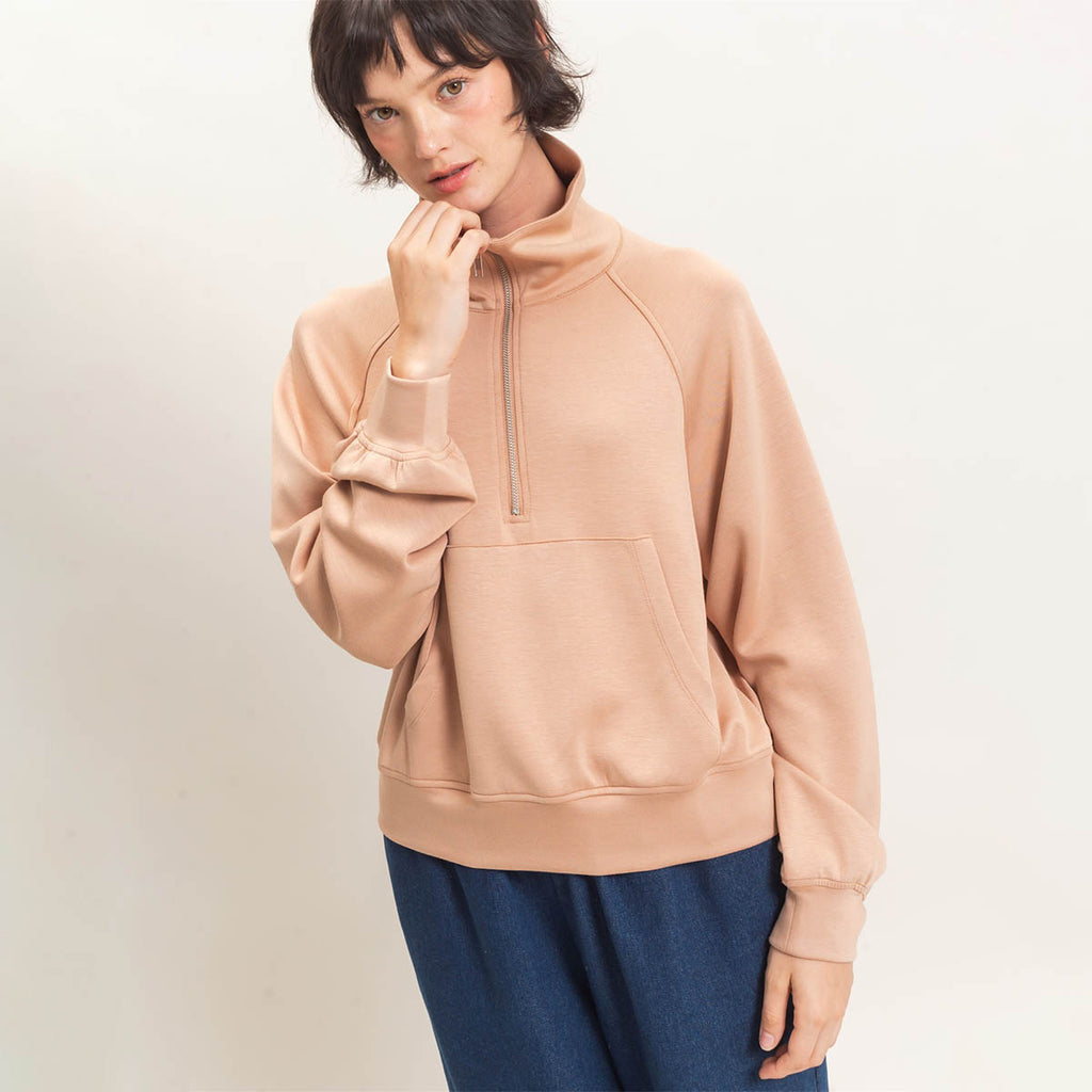 Sudadera Beige Basica