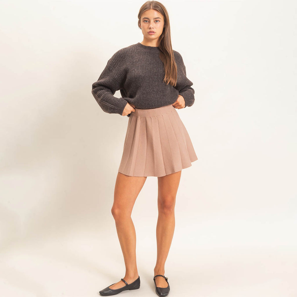 Falda Kaki de Tablones
